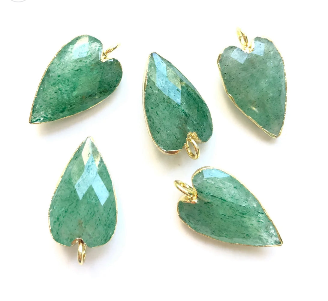 Gemstone Heart Charms