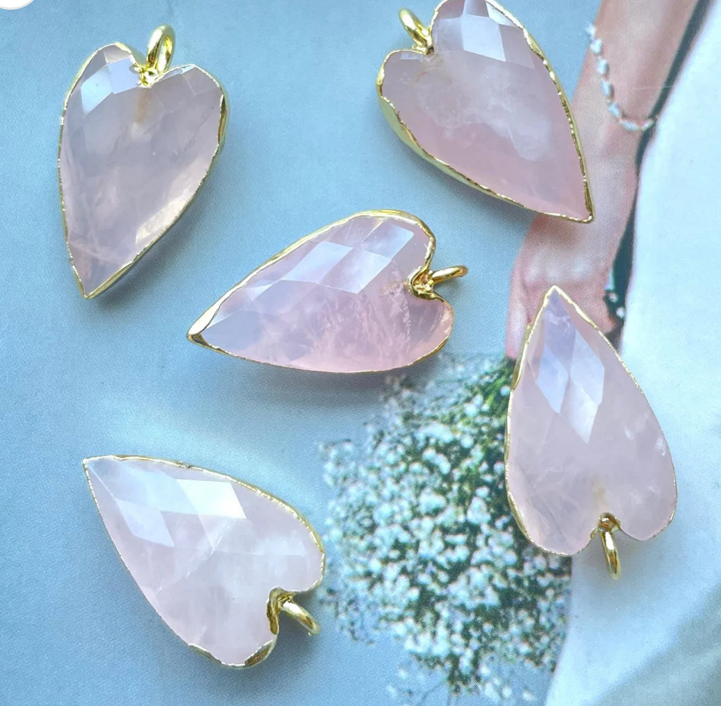 Gemstone Heart Charms