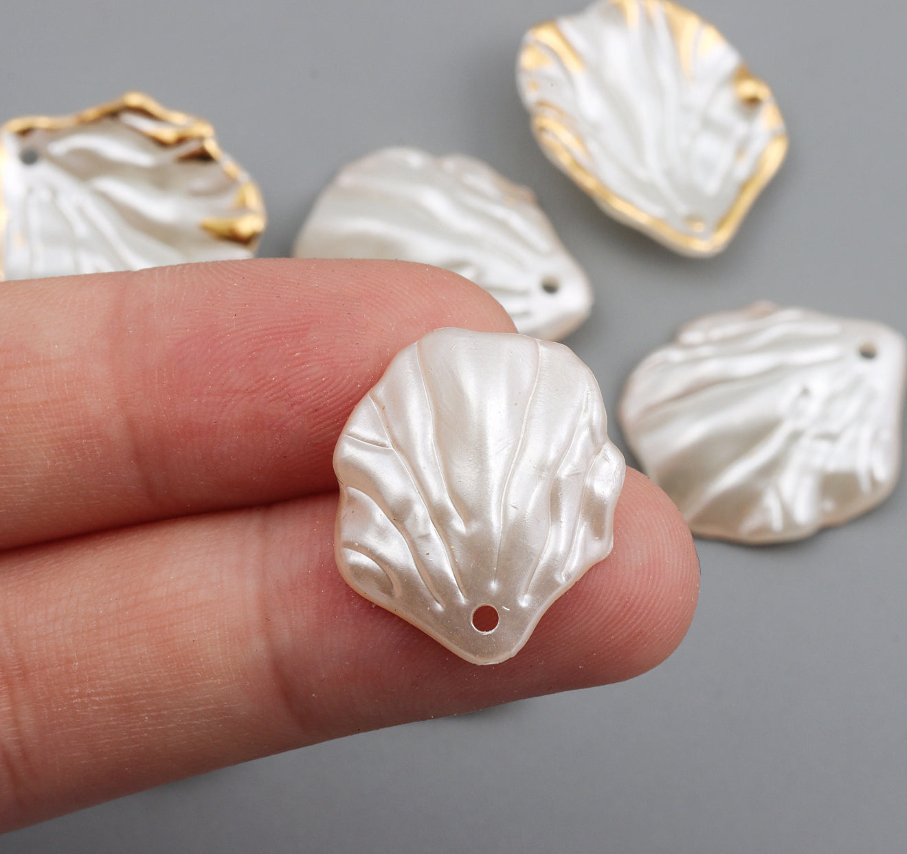 Pearly Scallop Shell Charm
