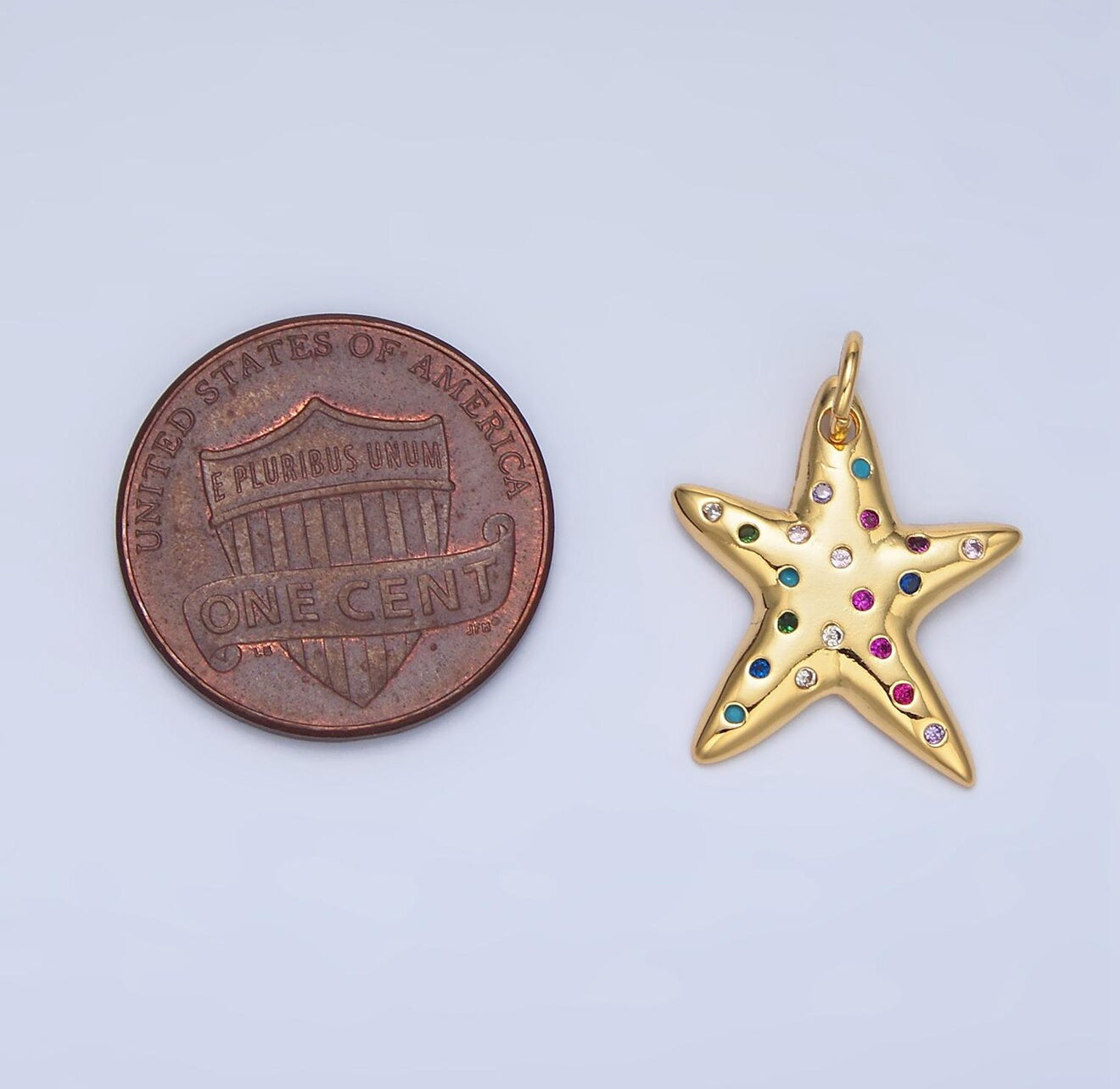 Multicolored Starfish Charm