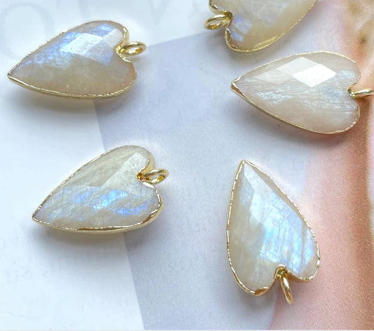 Gemstone Heart Charms