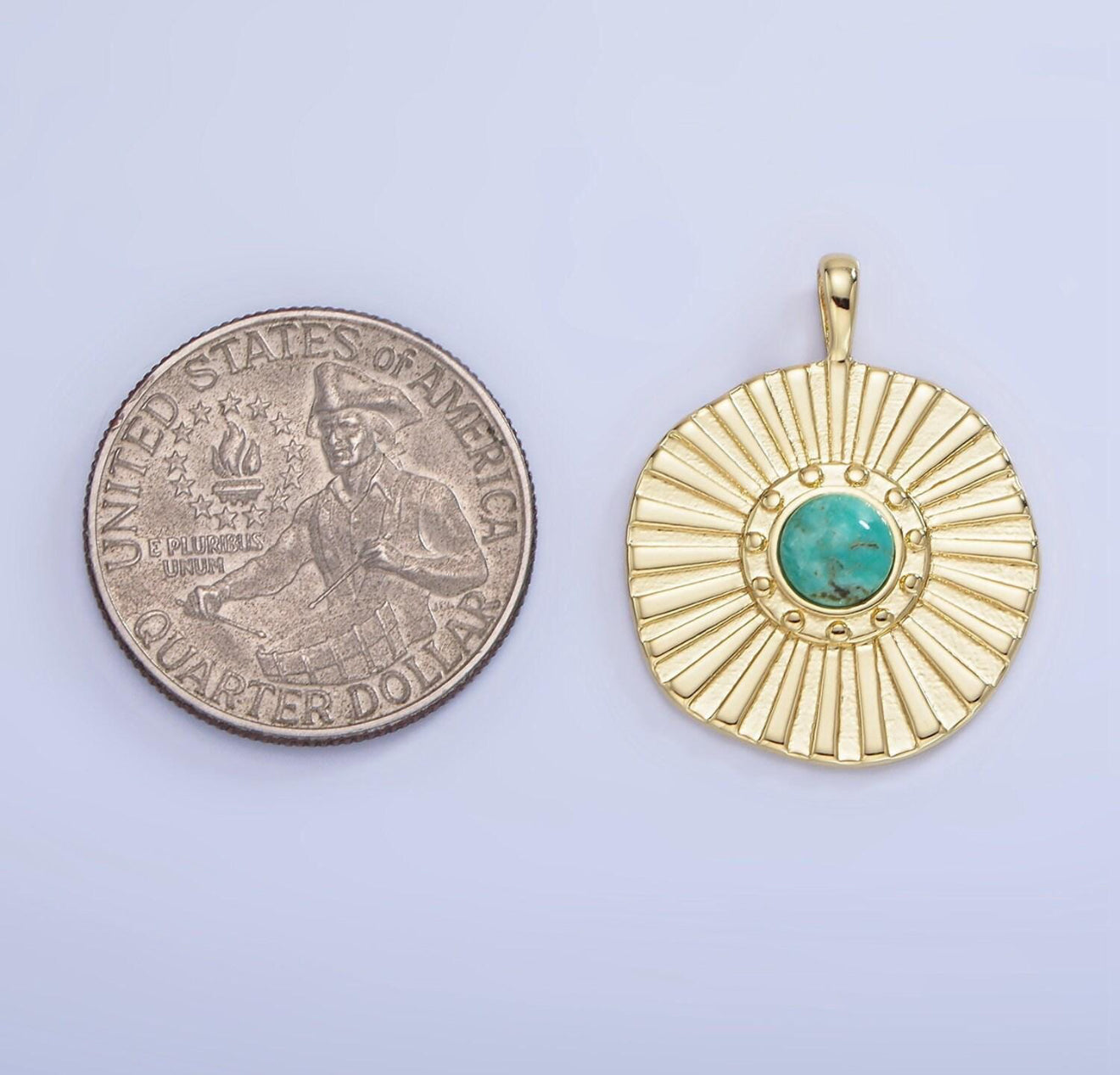 Turquoise Sunburst Pendant