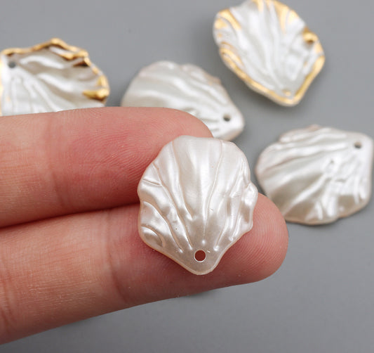 Pearly Scallop Shell Charm