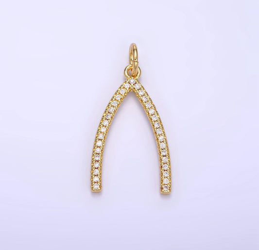 Dainty Wishbone Pendant