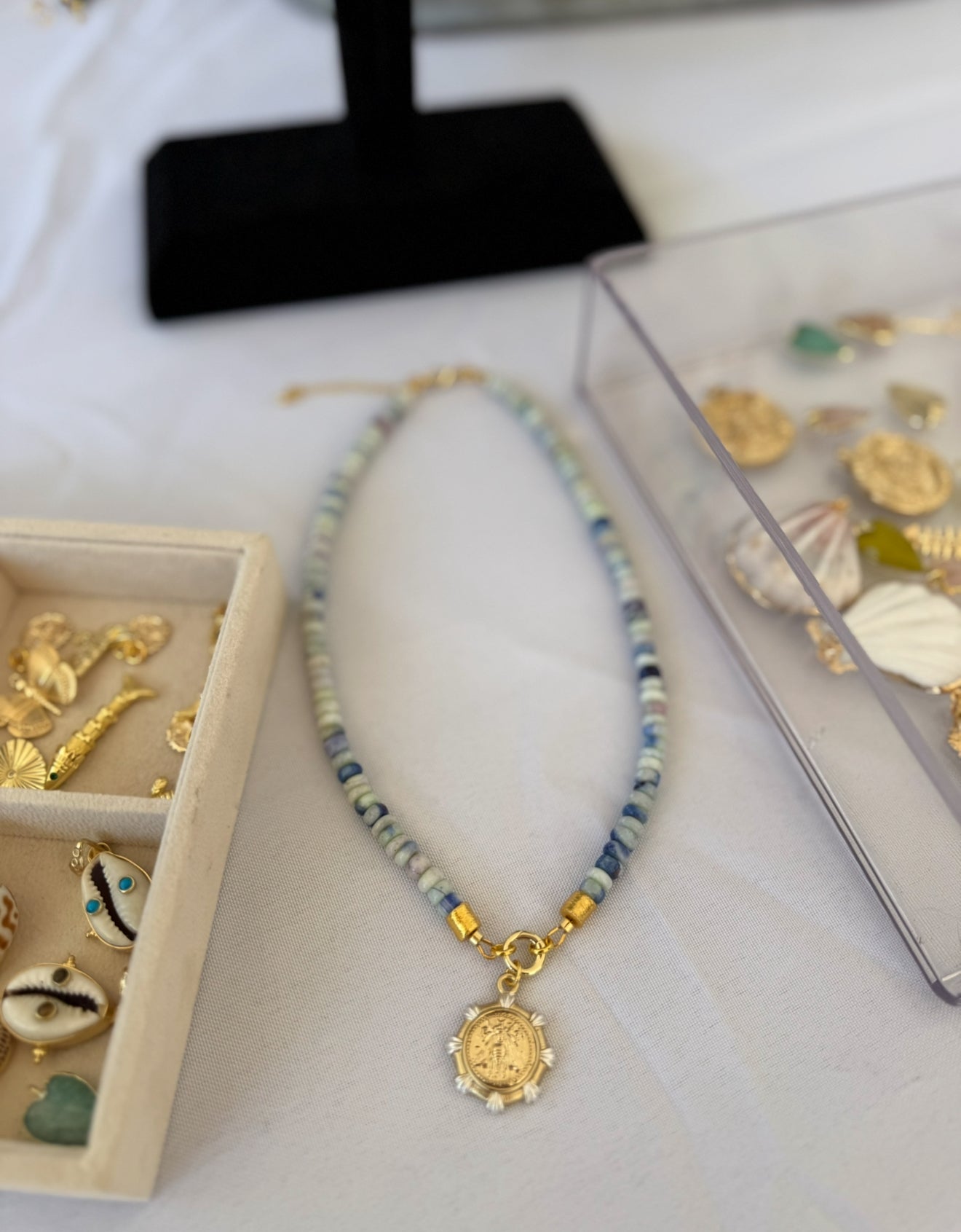 Single Tone Bee Coin Pendant
