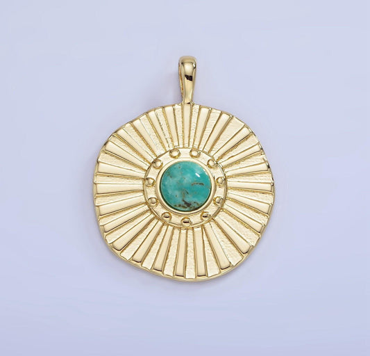 Turquoise Sunburst Pendant