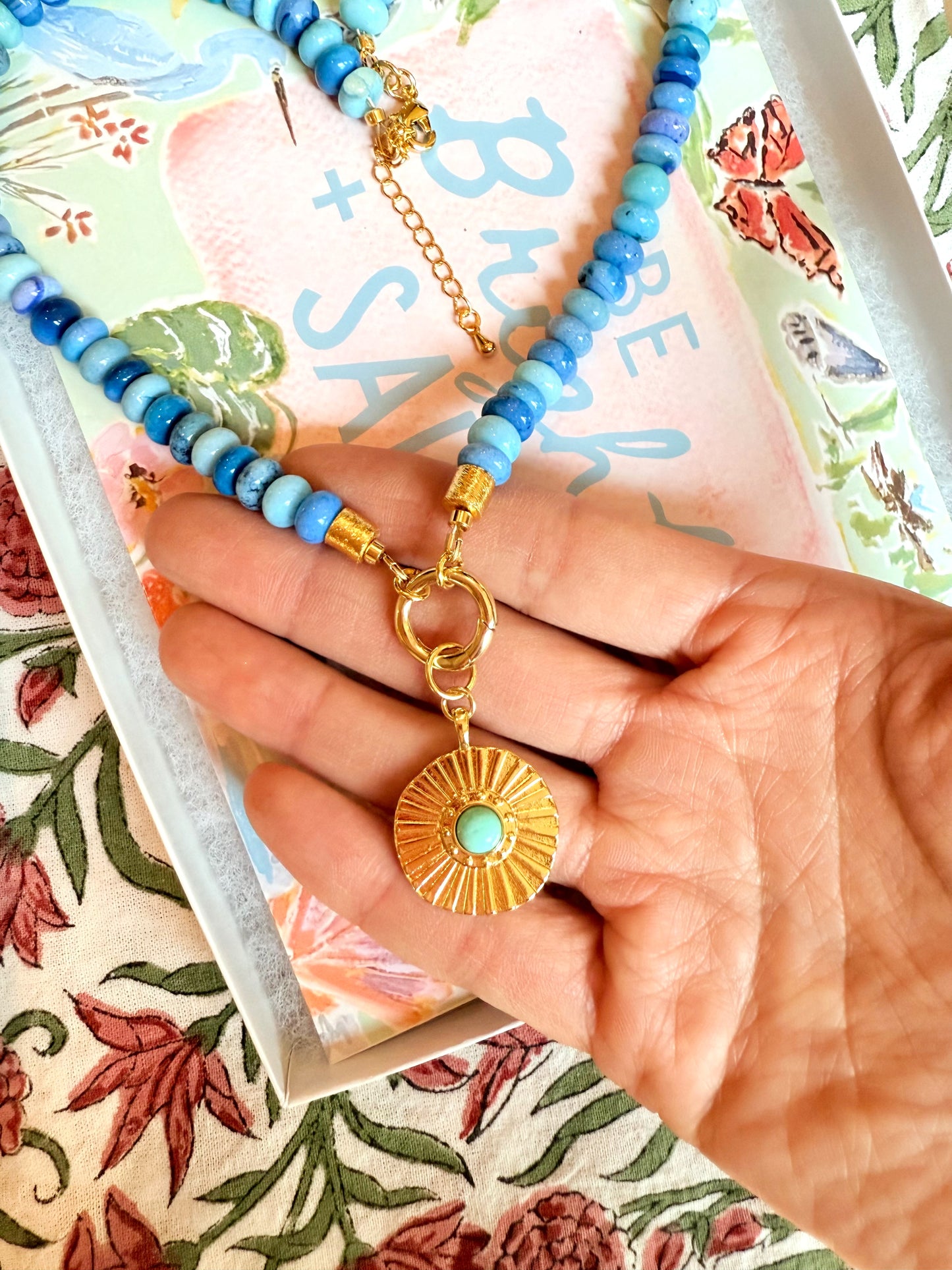 Turquoise Sunburst Pendant